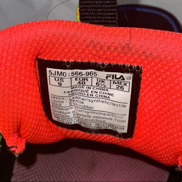 Fila Black and Blue Sneakers with Chunky Design, colors - Picture 7 of 8